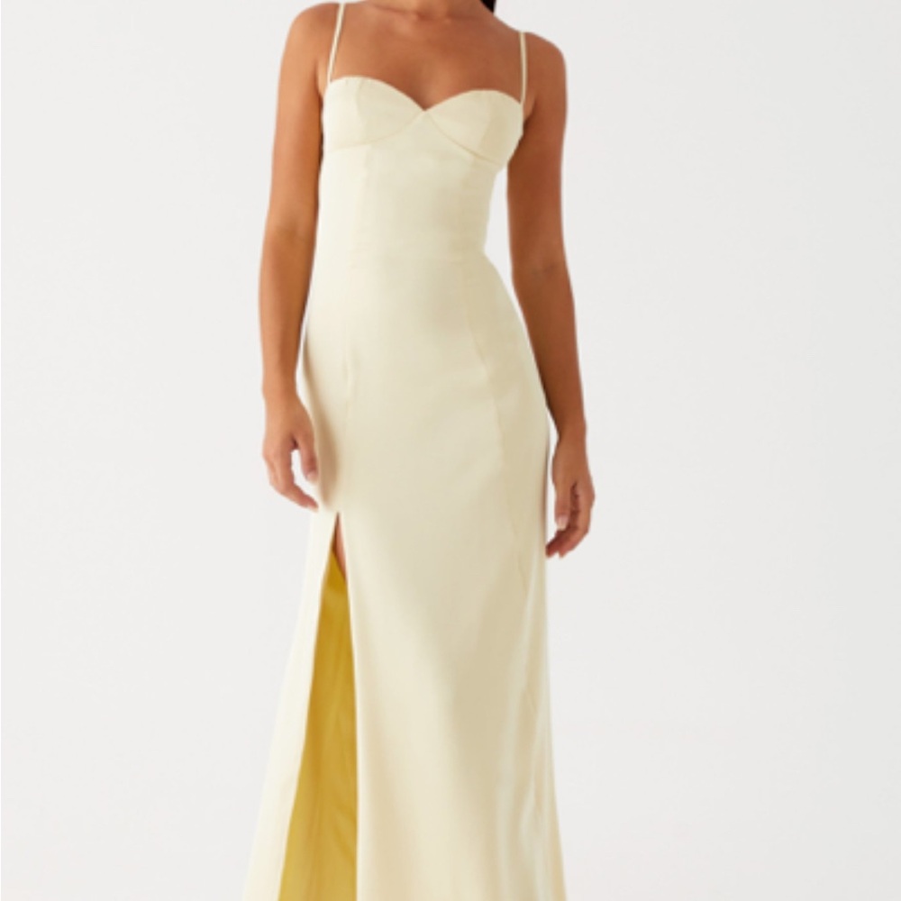 Peppermayo NWT Miss Bloom Maxi Dress Lemon